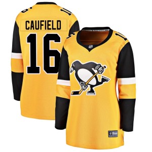 Women's Pittsburgh Penguins Jay Caufield Fanatics Branded Breakaway Alternate Jersey - Gold