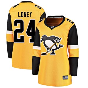 Women's Pittsburgh Penguins Troy Loney Fanatics Branded Breakaway Alternate Jersey - Gold