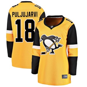 Women's Pittsburgh Penguins Jesse Puljujarvi Fanatics Branded Breakaway Alternate Jersey - Gold