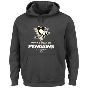 Men's Pittsburgh Penguins Majestic Big & Tall Critical Victory Pullover Hoodie - - Black