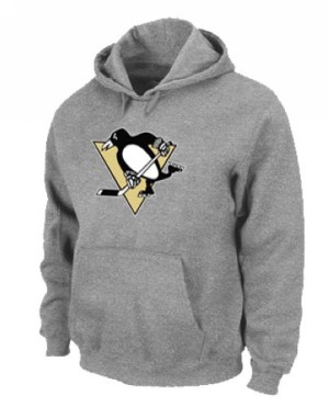 Men's Pittsburgh Penguins Pullover Hoodie - - Grey