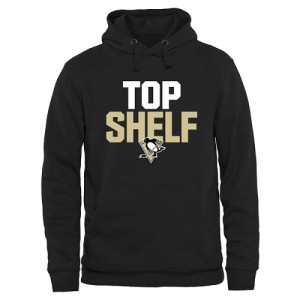 Men's Pittsburgh Penguins Top Shelf Pullover Hoodie - - Black