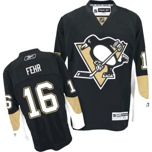 Men's Pittsburgh Penguins Eric Fehr Reebok Authentic Home Jersey - Black
