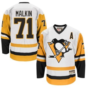 Men's Pittsburgh Penguins Evgeni Malkin CCM Premier Throwback Jersey - White