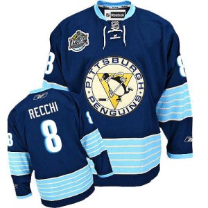Men's Pittsburgh Penguins Mark Recchi Reebok Authentic Third Vintage Jersey - Navy Blue