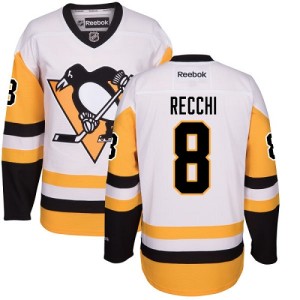 Men's Pittsburgh Penguins Mark Recchi Reebok Authentic Away Jersey - White