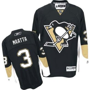 Men's Pittsburgh Penguins Olli Maatta Reebok Authentic Home Jersey - Black