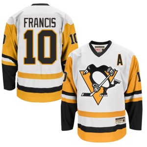 Men's Pittsburgh Penguins Ron Francis CCM Authentic Throwback Jersey - White