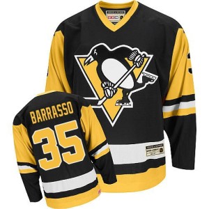 Men's Pittsburgh Penguins Tom Barrasso CCM Authentic Throwback Jersey - Black