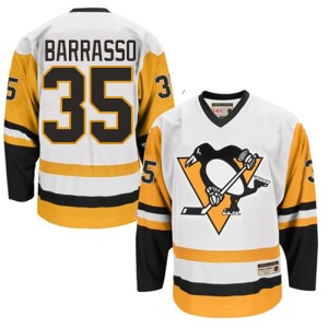 Men's Pittsburgh Penguins Tom Barrasso CCM Authentic Throwback Jersey - White