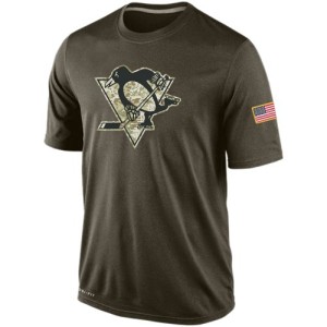 Men's Pittsburgh Penguins Nike Salute To Service KO Performance Dri-FIT T-Shirt - Olive