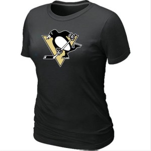 Women's Pittsburgh Penguins Big & Tall Logo T-Shirt - - Black