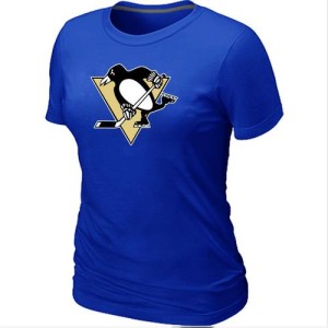 Women's Pittsburgh Penguins Big & Tall Logo T-Shirt - - Blue