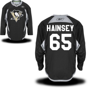 Men's Pittsburgh Penguins Ron Hainsey Reebok Replica Practice Alternate Jersey - - Black
