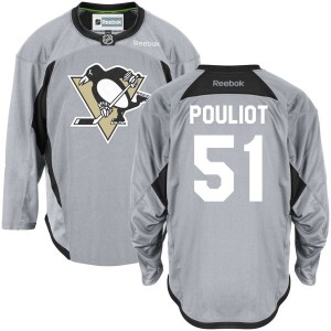 Men's Pittsburgh Penguins Derrick Pouliot Reebok Premier Practice Team Jersey - - Gray