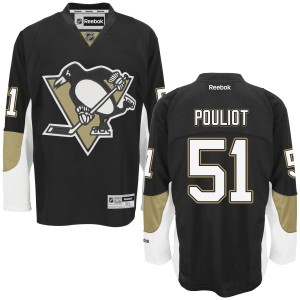 Men's Pittsburgh Penguins Derrick Pouliot Reebok Premier Home Jersey - - Black