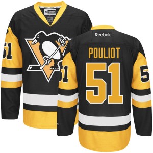 Men's Pittsburgh Penguins Derrick Pouliot Reebok Authentic Alternate Jersey - Black