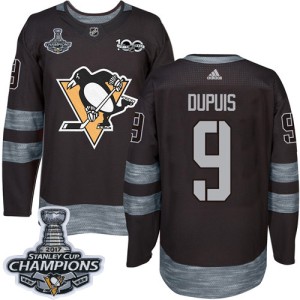 Men's Pittsburgh Penguins Pascal Dupuis Adidas Authentic 1917-2017 100th Anniversary 2017 Stanley Cup Final Jersey - Black