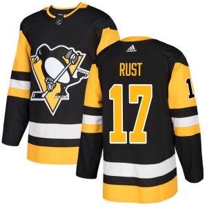 Men's Pittsburgh Penguins Bryan Rust Adidas Authentic Jersey - Black