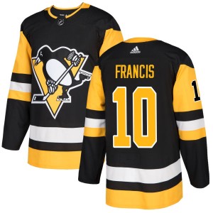 Men's Pittsburgh Penguins Ron Francis Adidas Authentic Jersey - Black