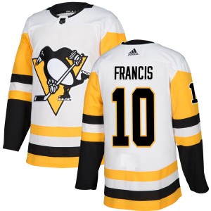 Men's Pittsburgh Penguins Ron Francis Adidas Authentic Jersey - White