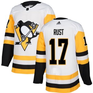 Women's Pittsburgh Penguins Bryan Rust Adidas Authentic Away Jersey - White