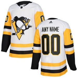 Youth Pittsburgh Penguins Custom Adidas Authentic ized Away Jersey - White