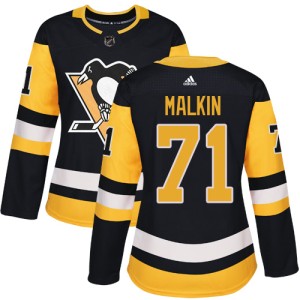 Women's Pittsburgh Penguins Evgeni Malkin Adidas Authentic Home Jersey - Black
