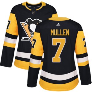 Women's Pittsburgh Penguins Joe Mullen Adidas Authentic Home Jersey - Black