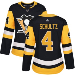 Women's Pittsburgh Penguins Justin Schultz Adidas Authentic Home Jersey - Black