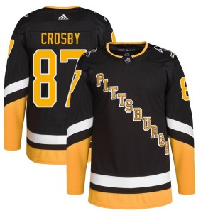 Youth Pittsburgh Penguins Sidney Crosby Adidas Authentic 2021/22 Alternate Primegreen Pro Player Jersey - Black