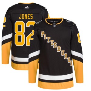 Youth Pittsburgh Penguins Caleb Jones Adidas Authentic 2021/22 Alternate Primegreen Pro Player Jersey - Black