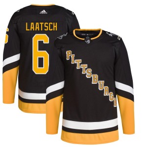 Youth Pittsburgh Penguins Daniel Laatsch Adidas Authentic 2021/22 Alternate Primegreen Pro Player Jersey - Black