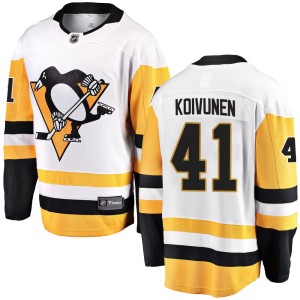 Youth Pittsburgh Penguins Ville Koivunen Fanatics Branded Breakaway Away Jersey - White