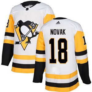 Youth Pittsburgh Penguins Tommy Novak Adidas Authentic Away Jersey - White