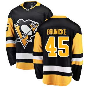 Men's Pittsburgh Penguins Harrison Brunicke Fanatics Branded Breakaway Home Jersey - Black