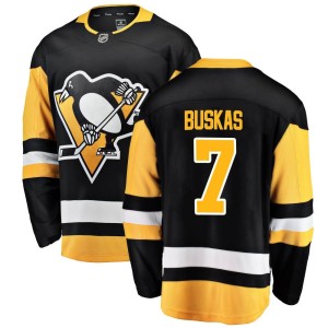 Men's Pittsburgh Penguins Rod Buskas Fanatics Branded Breakaway Home Jersey - Black