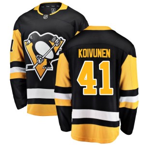 Men's Pittsburgh Penguins Ville Koivunen Fanatics Branded Breakaway Home Jersey - Black