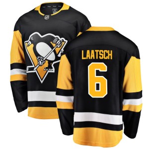 Men's Pittsburgh Penguins Daniel Laatsch Fanatics Branded Breakaway Home Jersey - Black