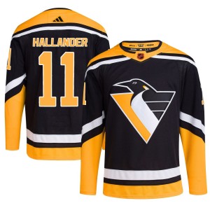 Youth Pittsburgh Penguins Filip Hallander Adidas Authentic Reverse Retro 2.0 Jersey - Black