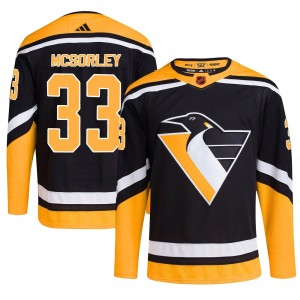 Youth Pittsburgh Penguins Marty Mcsorley Adidas Authentic Reverse Retro 2.0 Jersey - Black