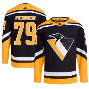 Youth Pittsburgh Penguins Emil Pieniniemi Adidas Authentic Reverse Retro 2.0 Jersey - Black