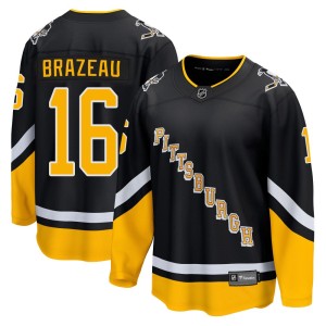 Men's Pittsburgh Penguins Justin Brazeau Fanatics Branded Premier 2021/22 Alternate Breakaway Player Jersey - Black