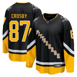 Men's Pittsburgh Penguins Sidney Crosby Fanatics Branded Premier 2021/22 Alternate Breakaway Player Jersey - Black