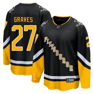 Men's Pittsburgh Penguins Ryan Graves Fanatics Branded Premier 2021/22 Alternate Breakaway Player Jersey - Black