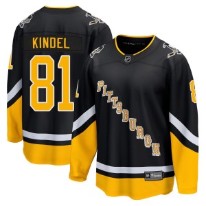 Men's Pittsburgh Penguins Ben Kindel Fanatics Branded Premier 2021/22 Alternate Breakaway Player Jersey - Black