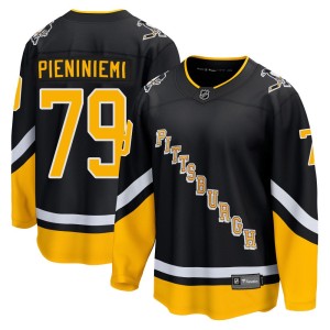 Men's Pittsburgh Penguins Emil Pieniniemi Fanatics Branded Premier 2021/22 Alternate Breakaway Player Jersey - Black