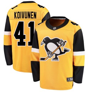 Men's Pittsburgh Penguins Ville Koivunen Fanatics Branded Breakaway Alternate Jersey - Gold