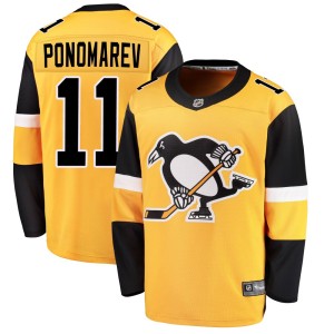 Men's Pittsburgh Penguins Vasily Ponomarev Fanatics Branded Breakaway Alternate Jersey - Gold