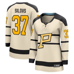 Women's Pittsburgh Penguins Arturs Silovs Fanatics Branded Breakaway 2023 Winter Classic Jersey - Cream